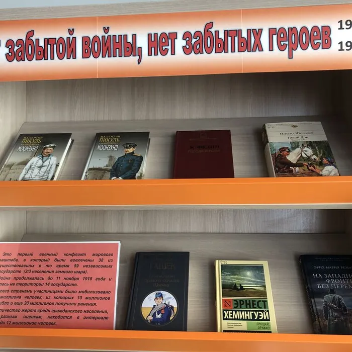 Беседы у выставки «Нет забытой войны, нет забытых героев», посвященная 110-летней годовщине начала Первой мировой войны