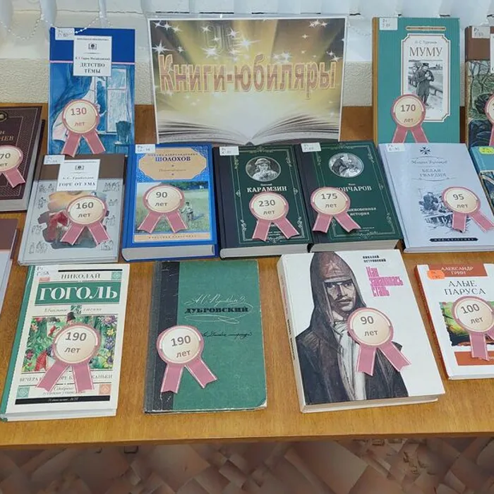 Книжная выставка "Книги-юбиляры 2022"