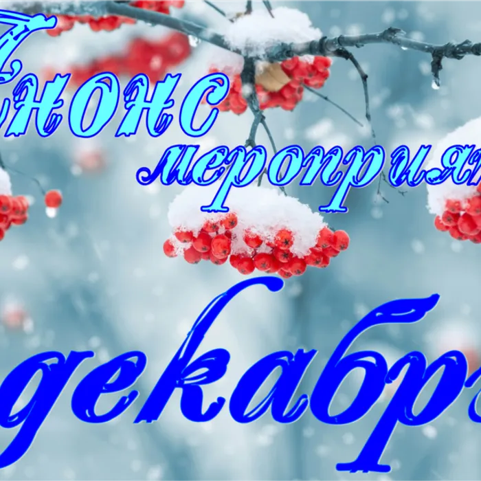Мероприятия в декабре